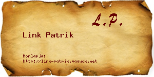 Link Patrik névjegykártya